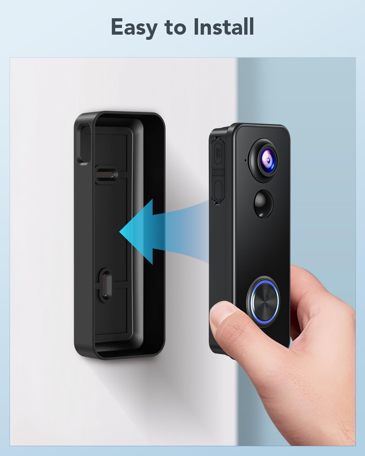 XTU Doorbell Camera Wireless Outdoor with Chime, 180° Head-to-Toe Pano View, 2K 3MP Video Doorbell No Subscription, 2.4GHz WiFi, Cloud/SD Storage, Work with Alexa & Google Assistant