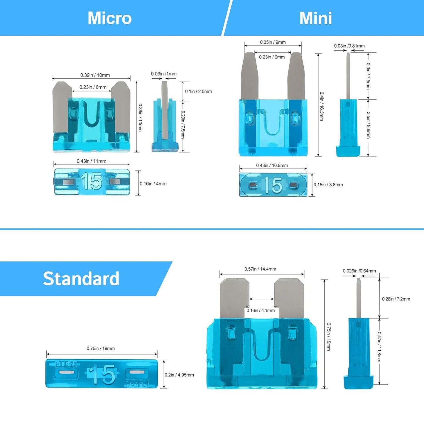 300Pcs Car Fuses Assortment Kit,160 Mini Blade Fuses Automotive + 90 Standard Auto Fuses + 50 Micro Fuse + Fuse Puller – for Car/RV/Truck/Motorcycle(2Amp 3A 5A 7.5A 10A 15A 20A 25A 30A 35A 40A)