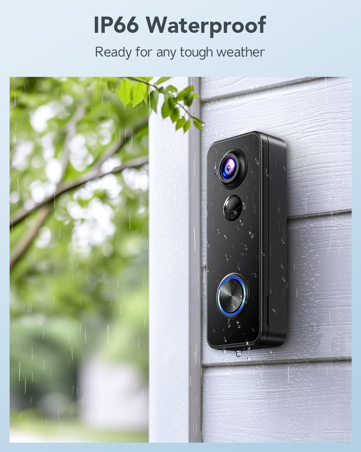 XTU Doorbell Camera Wireless Outdoor with Chime, 180° Head-to-Toe Pano View, 2K 3MP Video Doorbell No Subscription, 2.4GHz WiFi, Cloud/SD Storage, Work with Alexa & Google Assistant
