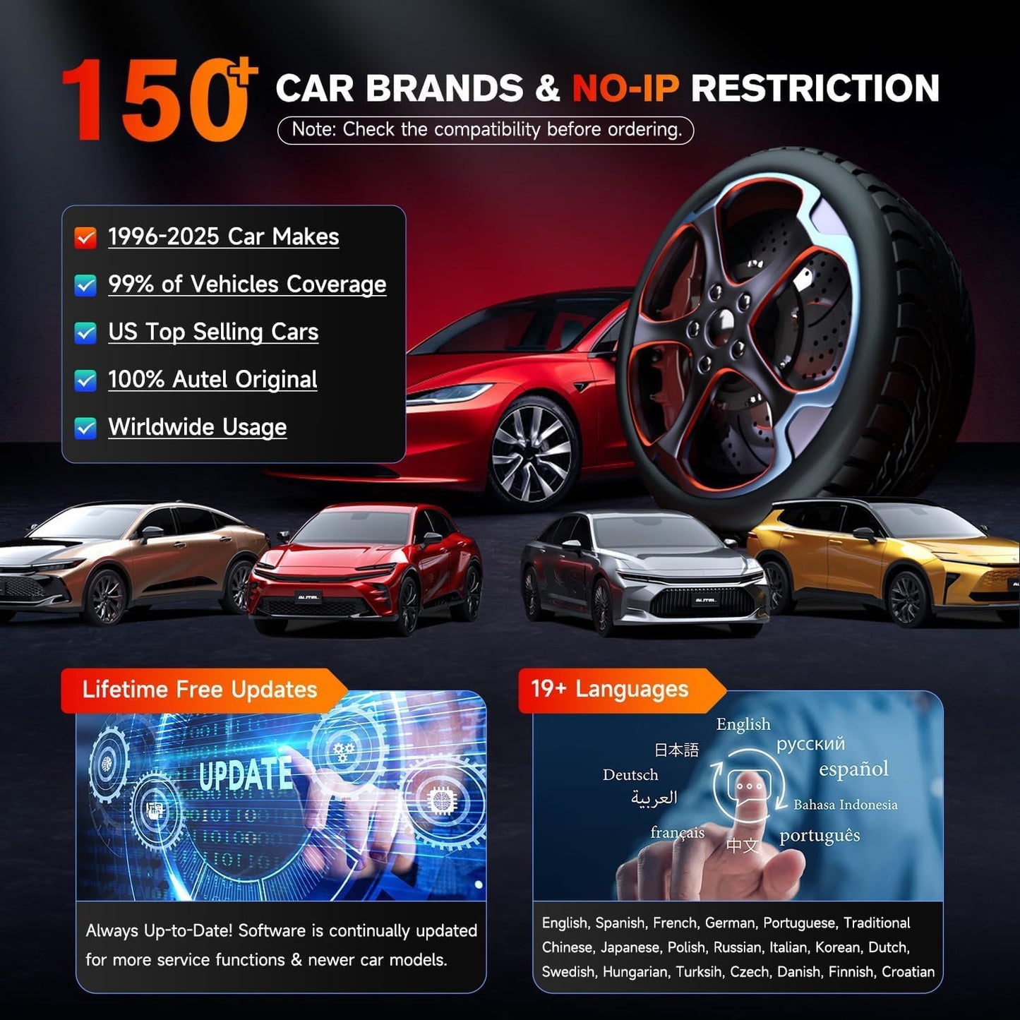 Autel MaxiTPMS TS501 PRO, 2025 TPMS Programming Tool Same as TS508, Up of TS501 TS408S, Relearn Activate 99% TPMS Sensors, Program Autel MX-Sensor 315/433MHz, TPMS Reset & Diagnostics, Lifetime Update