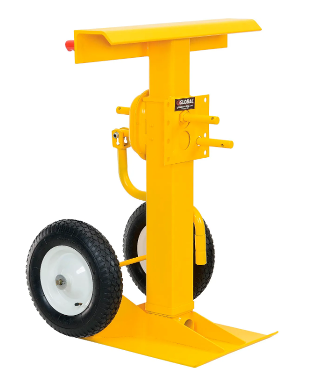 Global Industrial™ Hand Crank Trailer Jack Stand 100,000 Lb. Static Cap. Pneumatic Wheels