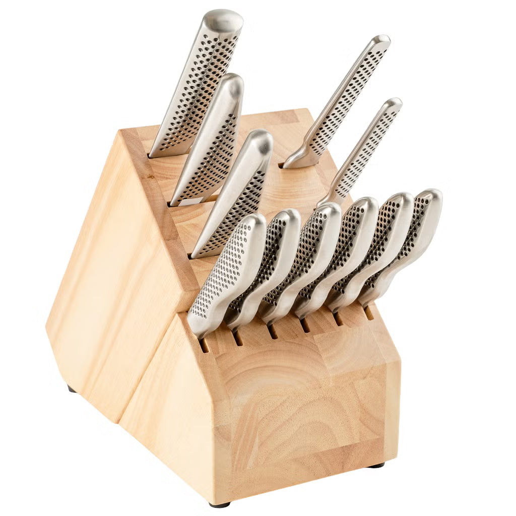 Global Takumi 12-Piece Japanese Knife Block Set - CROMOVA 18