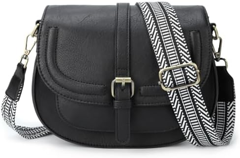 Crossbody Bags for Women Small Over the Shoulder Saddle Purses and Boho Cross body Handbags,Vegan Leather