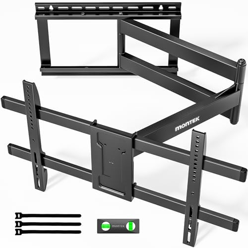 monTEK Long Arm TV Wall Mount for Most 43-90 Inch TVs, 42.5 Inch Long Extension TV Mount Swivel and Tilt, Full Motion Wall Mount TV Bracket Fit Max VESA 800 x 400mm, Up to 132 lbs, 16”,18” Studs
