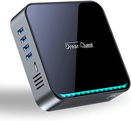 DreamQuest Mini PC Preinstalled Windows 11 Pro,Intel Alder Lake 2025 New N150 (up to 3.6GHz) 16GB DDR4+1TB M.2 SSD,Mini Desktop Computer 4K HD HDMI/WiFi5/BT5.0/USB3.2/Gigabit Port for Home Office