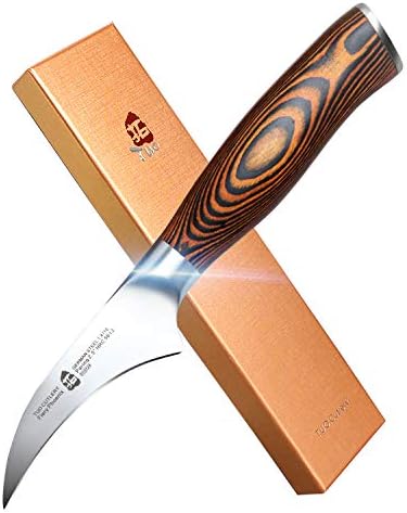 TUO Boning Knife - Razor Sharp Fillet Knife - High Carbon German Stainless Steel Kitchen Cutlery - Pakkawood Handle - Luxurious Gift Box Included - 7 inch - Fiery Phoenix Series