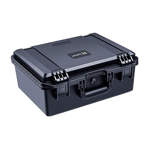 Lykus HC-3810 Waterproof Hard Case with Customizable Foam Insert, Interior Size 38x28x13.5cm, Suitable for Camera, Lens, Drone, mic, Flashlight, Telescope, Action cam, Electronics, Tools, and More