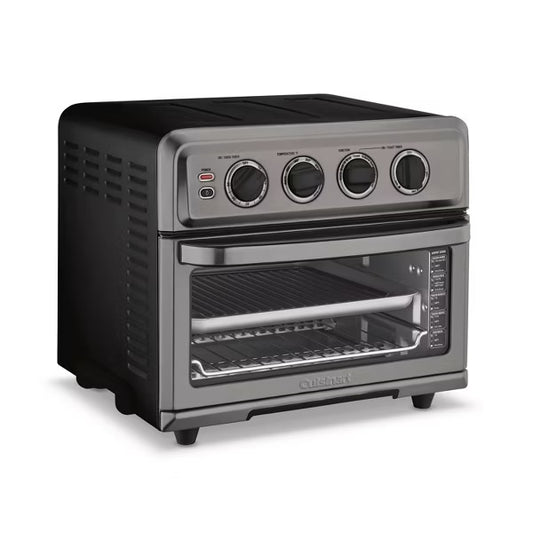 Cuisinart Air Fryer Toaster Oven with Grill - Black Stainless - TOA-70BKS: 1800W,Dishwasher-Safe Parts - PuriLite