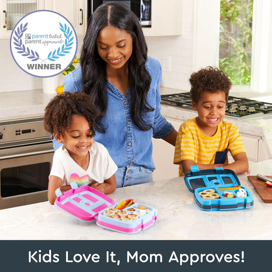 Bentgo Kids Prints Leak-Proof, 5-Compartment Bento-Style Kids Lunch Box - Ideal Portion Sizes for Ages 3 to 7 - BPA-Free, Dishwasher Safe, Food-Safe Materials (Dinosaur) - PuriLite