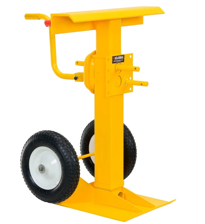 Global Industrial™ Hand Crank Trailer Stand, Semi-Pneumatic Wheels, 100,000 Lb. Static Cap.