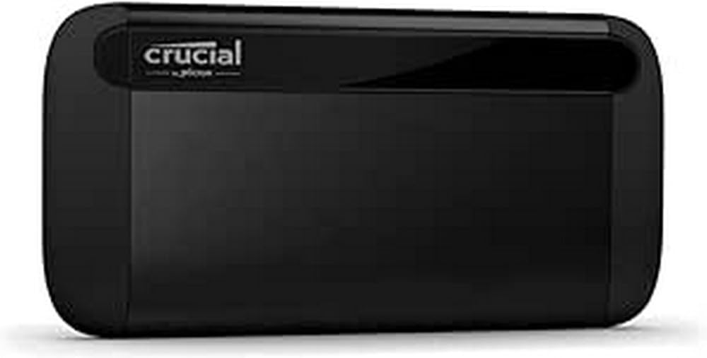 Crucial X9 4TB Portable SSD, Up to 1050MB/s, USB 3.2 USB-C, External Solid State Drive, Compatible with Windows, Mac, & Android, Reliable Storage for Games, Files, & Backups, Black - CT4000X9SSD902