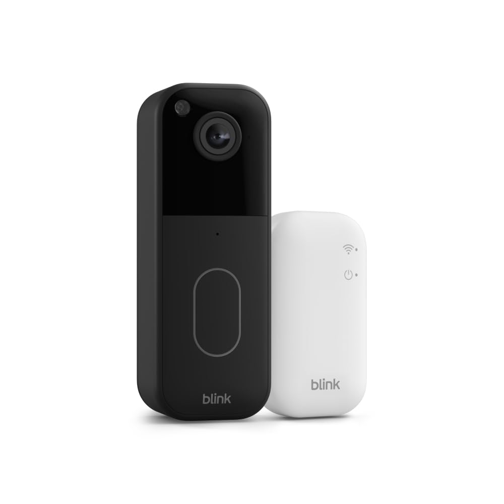 All-new Blink Video Doorbell – Head-to-toe HD view, two-year battery life, and simple setup. Required Sync Module not included – Add-On (Black)