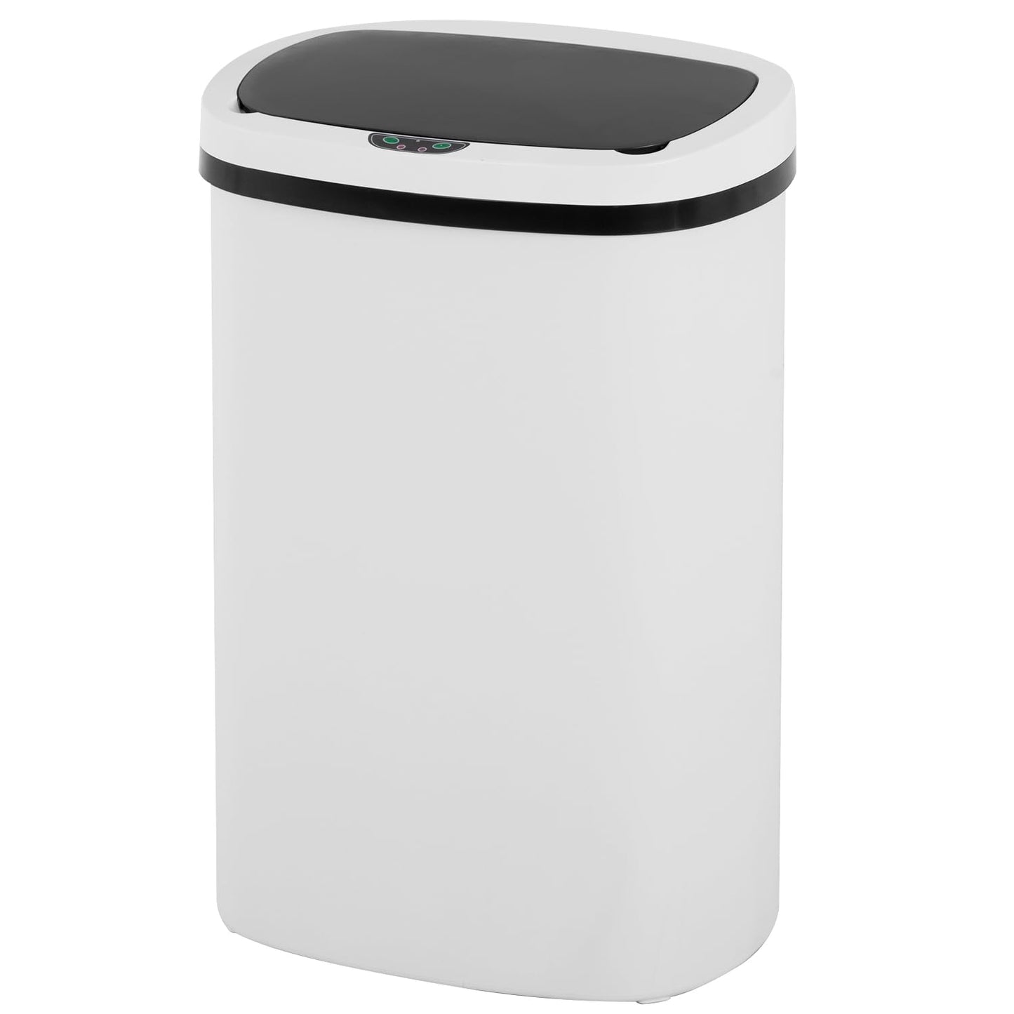 13 Gallon 50 Liter Garbage Can Kitchen Trash Can with Lid Automatic Sensor Touch Free Stainless Steel Waste Bin for Bathroom Bedroom Home Office,Black
