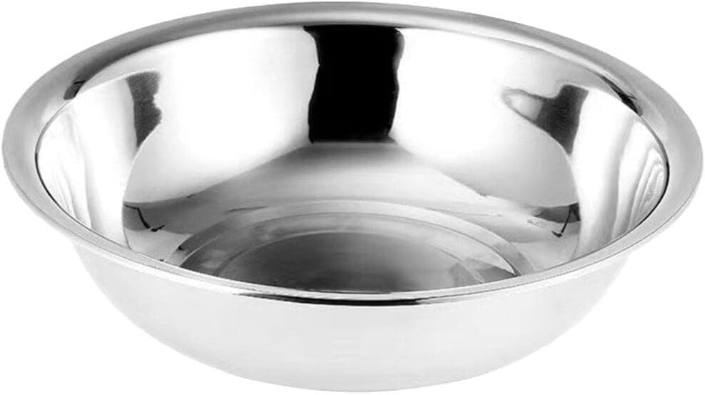 MAGICLULU Stainless Steel Basin, 14 Inch Mixing Bowl for Kitchen Use, Metal Washtub, Versatile for Cooking and Serving