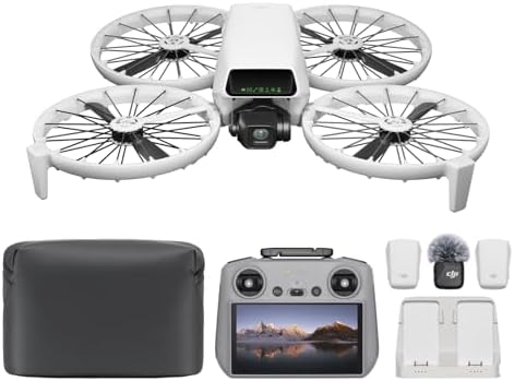 DJI Flip (RC-N3), Drone with 4K UHD Camera for Adults, Under 249 g, 3-Axis Gimbal Stabilization, 44000ft/13km Video Transmission, Palm Takeoff, Auto Return, 31-Min Flight Time, Intelligent Flight
