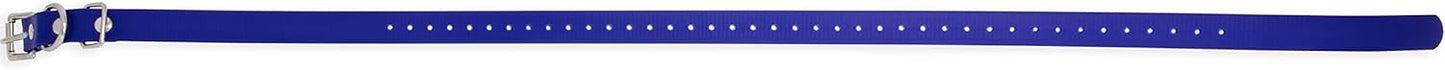 Educator Biothane Dog Collar, Waterproof, Odorproof, Metal Buckle and D Ring, Adjustable for Custom Fit, Cool and Comfortable, for Small, Medium, or Large Dogs, 3/4-Inch, Blue