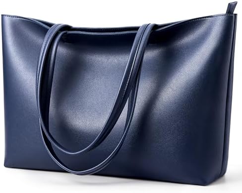 KALIDI Tote Bag Zipper Shoulder Bag Faux Leather Purses for Women Large Casual Handbag Work Dating College