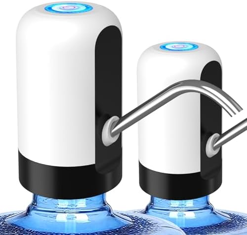 5 Gallon Water Dispenser Pump Rechargeable, Water Dispenser for 5 Gallon Bottle Bottom Loading, Portable USB Charging Automatic Drinking Mini Water Jug Dispenser