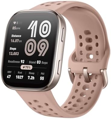 Amazfit Bip 6 Smart Watch 46mm, 14 Day Battery, 1.97" AMOLED Display, GPS & Free Maps, AI, Bluetooth Call & Text, Health, Fitness & Sleep Tracker, 140+ Workout Modes, 5 ATM Water-Resistance, Blush