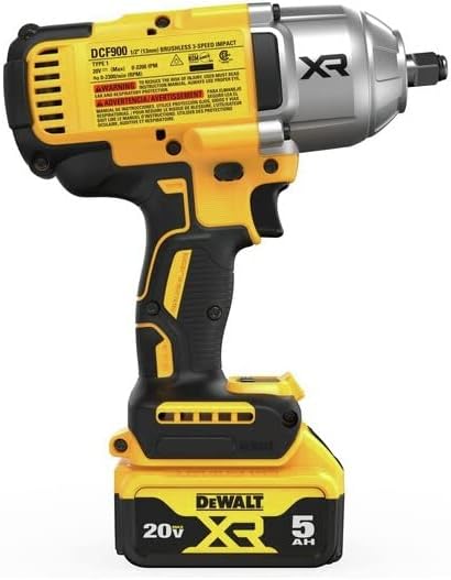 DEWALT 20V MAX XR Impact Wrench, 1/2 In Cordless, High Torque, 4 Speed Precision Mode, Tool Only (DCF900B)