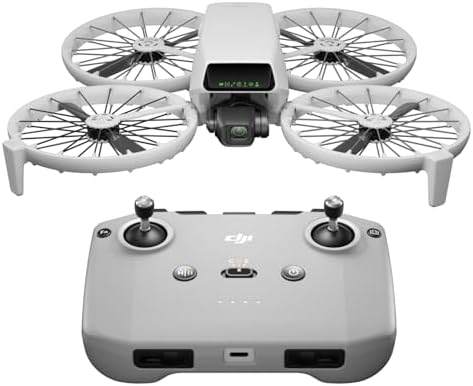 DJI Flip (RC-N3), Drone with 4K UHD Camera for Adults, Under 249 g, 3-Axis Gimbal Stabilization, 44000ft/13km Video Transmission, Palm Takeoff, Auto Return, 31-Min Flight Time, Intelligent Flight
