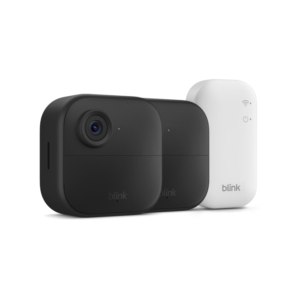 Blink Outdoor 4 (newest model) – Wireless smart security camera, two-year battery life, 1080p HD day and infrared night live view, two-way talk. Sync Module Core included – 1 camera system