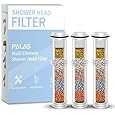 High Pressure 10-Mode Handheld Shower Head - Built in Power Wash for Clean, Replaceable Filter Soften Hard Water Remove Chlorine, 60 Inches Hose, Overhead Bracket, Anti-Clog Nozzle (Chrome)