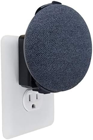 The Nest Mini Backpack 2nd Gen 2019: The Simplest and Cleanest Outlet Wall Mount Hanger Stand for NEW Google Nest Mini - No Cord Wrapping Required - Designed in USA (White)