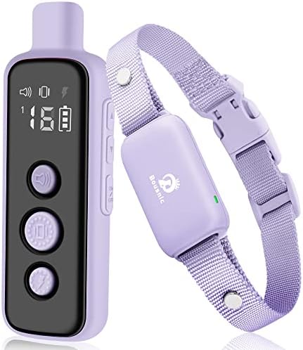 Bousnic Shock Collar for Dogs - Waterproof Rechargeable Dog Electric Training Collar with Remote for Small Medium Large Dogs with Beep, Vibration, Safe Shock Modes (8-120 Lbs) (Green)