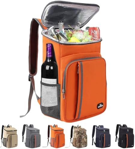 Bagtopia Camping Cooler Backpack 25 Cans, Leak Proof Insulated Thermal Bag, Beach Travel Picnic Lunch Backpack for Men Women