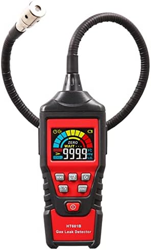 Gas Leak Detector, Portable Combustible Gas Detector, Gas Sniffer for Flammable Natural Gas Acetone Propane Benzene Ethanol Gasoline Methane LPG in RV or Home, 9999 PPM 20% LEL with LCD Color Display