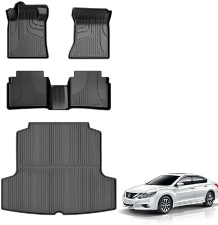 AOMSAZTO Floor Mats & Trunk Mat for 2024 2025 Chevy Equinox EV (Non Fuel),TPE All Weather Protection 2 Rows Car Floor Liners with Cargo Liner for Chevrolet Equinox EV (Non Fuel)