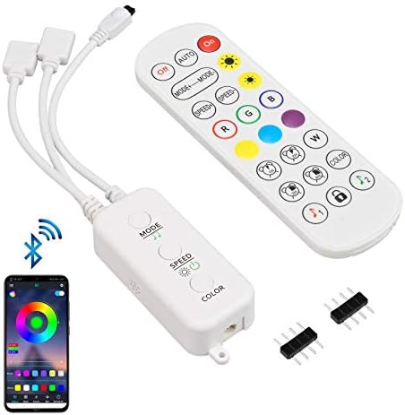 Purilite Select 2-Port RGB LED Strip Light Controller – Bluetooth App Control, Music Sync, Power Adapter Included
