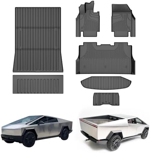 AOMSAZTO Floor Mats & Trunk Mat for 2024 2025 Chevy Equinox EV (Non Fuel),TPE All Weather Protection 2 Rows Car Floor Liners with Cargo Liner for Chevrolet Equinox EV (Non Fuel)
