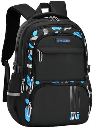Blue-Camouflage Backpacks for Boys School Elementary, Camouflage Boys School Bags Capacity Bookbags