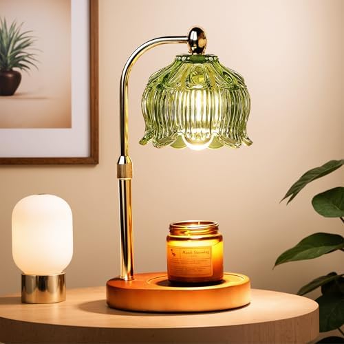 GEEZO Fragrance Candle Warmer Lamp,Electric Candle Warmer with Timer & Dimmer, Mom Christmas Birthday Gifts for Women, House Warming Gifts New Home Bedroom Decor