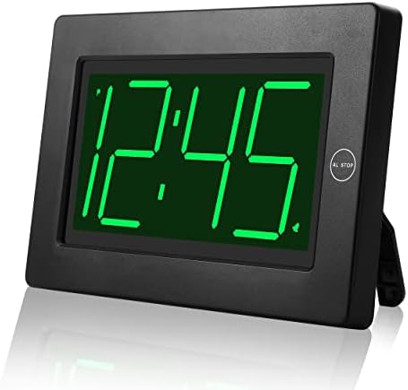 Wall Clock, Digital Clock, 8" Extra Large Display, 3" Big LED Number, Battery Operated, Adjustable Brightness, Clock for Bedroom, for Desk, Wall Mounted
