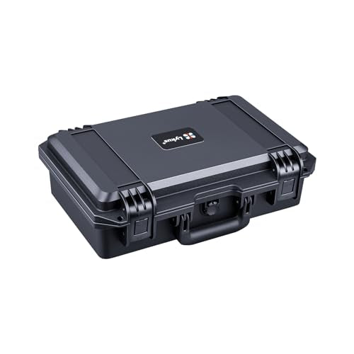 Lykus HC-3810 Waterproof Hard Case with Customizable Foam Insert, Interior Size 38x28x13.5cm, Suitable for Camera, Lens, Drone, mic, Flashlight, Telescope, Action cam, Electronics, Tools, and More