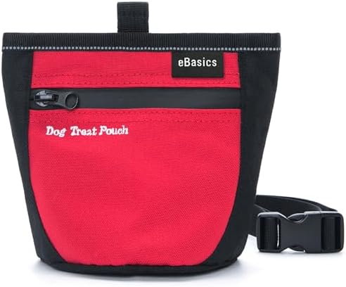 eBasics Dog Treat Pouch for Training Doggie Puppy Snack Reward Pouch Bait Bag Pet Treat Carrier Holder with Clip Waist Belt Magnetic Opening