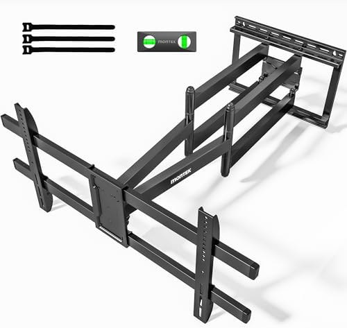 monTEK Long Arm TV Wall Mount for Most 43-90 Inch TVs, 42.5 Inch Long Extension TV Mount Swivel and Tilt, Full Motion Wall Mount TV Bracket Fit Max VESA 800 x 400mm, Up to 132 lbs, 16”,18” Studs