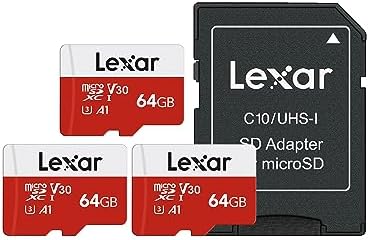 Lexar 128GB Micro SD Card, microSDXC UHS-I Flash Memory Card with Adapter - Up to 100MB/s, A1, U3, Class10, V30, High Speed TF Card