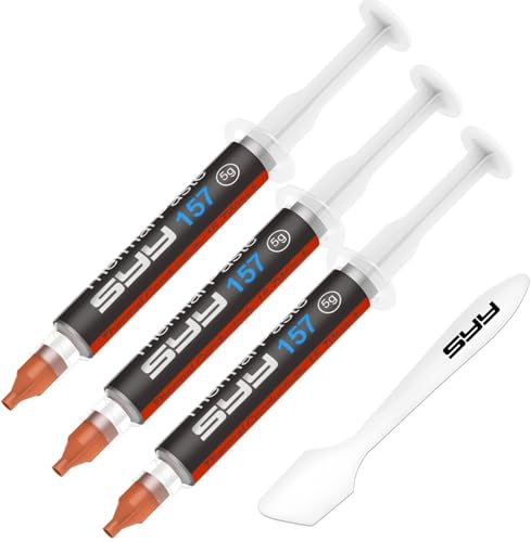 Thermal Paste, SYY 4G with Toolkit CPU Paste Thermal Compound Paste Heatsink for IC/Processor/CPU/All Coolers, Carbon Based High Performance, Thermal Interface Material