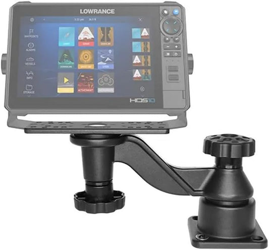 Strg Kayak Fish Finder Mount, 8.74" Long Arm Aluminum Fish Finder Swing Mount Boat Marine Electronics Mounts Compatible with Garmin Lowrance Humminbird and More Fish Finders - PuriLite