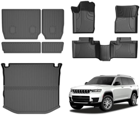 AOMSAZTO Floor Mats & Trunk Mat for 2024 2025 Chevy Equinox EV (Non Fuel),TPE All Weather Protection 2 Rows Car Floor Liners with Cargo Liner for Chevrolet Equinox EV (Non Fuel) - PuriLite