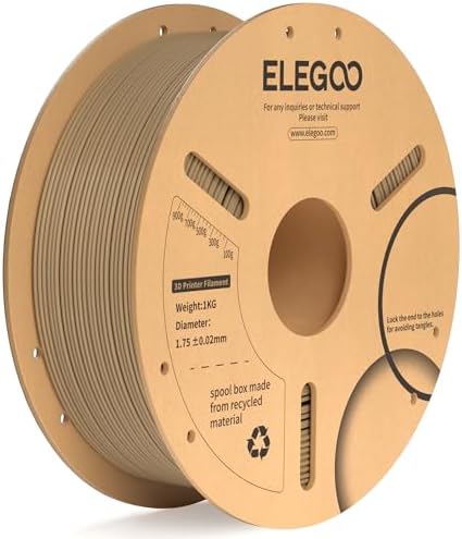ELEGOO PLA+ Filament 1.75mm Black 4KG, PLA Plus 3D Printer Filament, Dimensional Accuracy +/- 0.02 mm, Tough & High Strength, Fit for Most FDM Printers(1KG/Spool, 2.2 lbs)