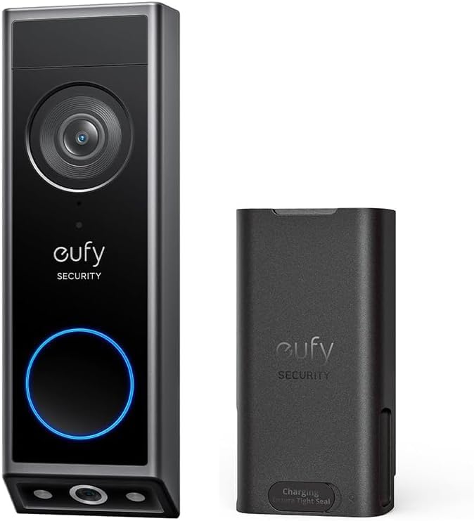 eufy Security Video Doorbell E340 (Battery Powered), Dual Cameras with Delivery Guard, 2K Full HD and Color Night Vision, HomeBase S380 Compatible, No Monthly Fee