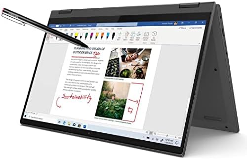 Lenovo Ideapad Flex 5 14'' 2-in-1 Touchscreen FHD Laptop - Intel Core i3-1115G4, 4GB RAM, 128GB SSD, Windows 11 S Mode- Graphite Grey (82HS00R9US), Gray