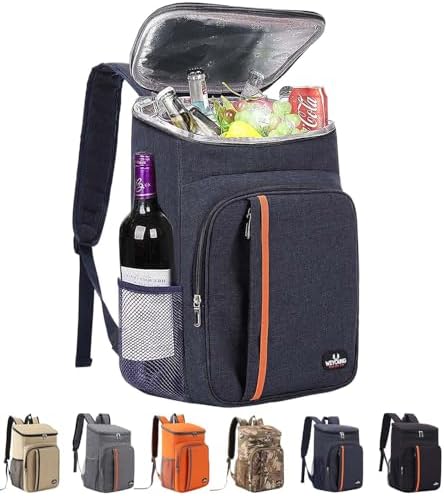 Bagtopia Camping Cooler Backpack 25 Cans, Leak Proof Insulated Thermal Bag, Beach Travel Picnic Lunch Backpack for Men Women