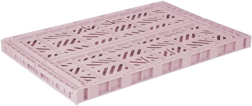 AYKASA Collapsible Storage Bins, Plastic Crate for Storage, Collapsible Crate, Utility Stackable Box (Small, Arctic blue)