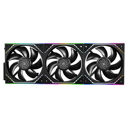 Thermalright TL-M12QR X3 Case Fan, CPU Cooler Comes with ARGB Mirror Light Effect,PC PWM Silent Cooling with 1500RPM Speed,Reverse CPU Cooler Fan (120mm, Black)